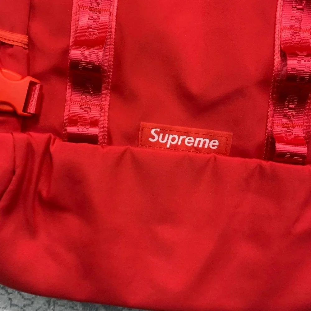 Supreme Backpack Unisex O/S Red New Cordura Box Logo Streetwear Daypack